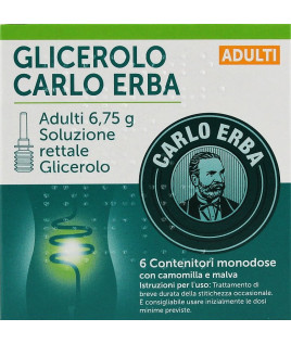 Glicerolo  6 contenitori monodose 6,75g microclismi