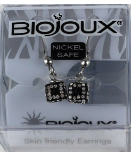 Biojoux orecchini Black/white Cube Hook 931