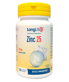 LONGLIFE ZINC 25MG 100CPR