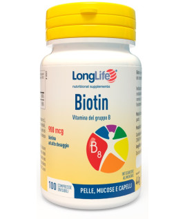 LONGLIFE BIOTIN 900MCG 100CPR