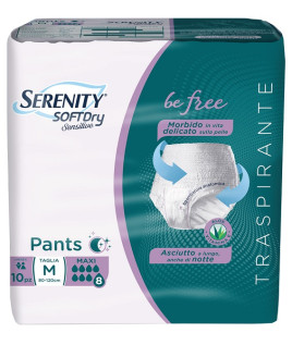 Serenity softdry sensitive pants maxi M 10 pezzi	