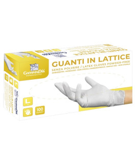 GUANTI LATT C/POL M 100PZ GAMMAD