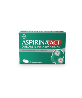 Aspirina act Dolore e Infiammazione 12 compresse rivestite 1g