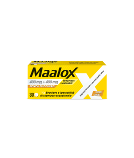 SANOFI MAALOX 400 + 400MG 30COMPRESSE MASTICABILI S/ZUCCHERO AROMA LIMONE